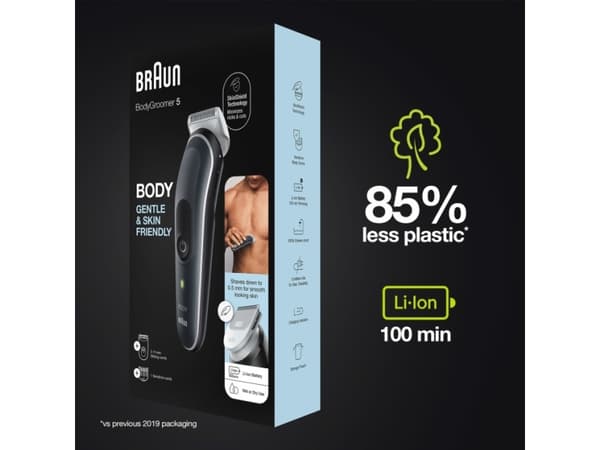 Braun BG5350, Musta, Hopea, 0,5 mm, 1,1 cm, Lataus, AC/Akku, 100 min