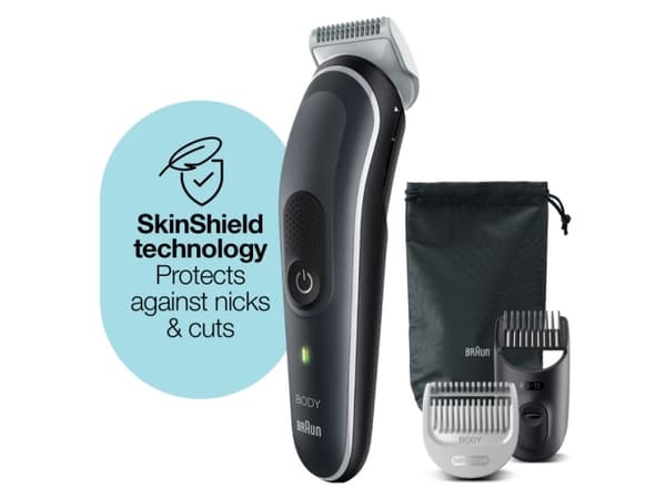 Braun BG5350, Musta, Hopea, 0,5 mm, 1,1 cm, Lataus, AC/Akku, 100 min