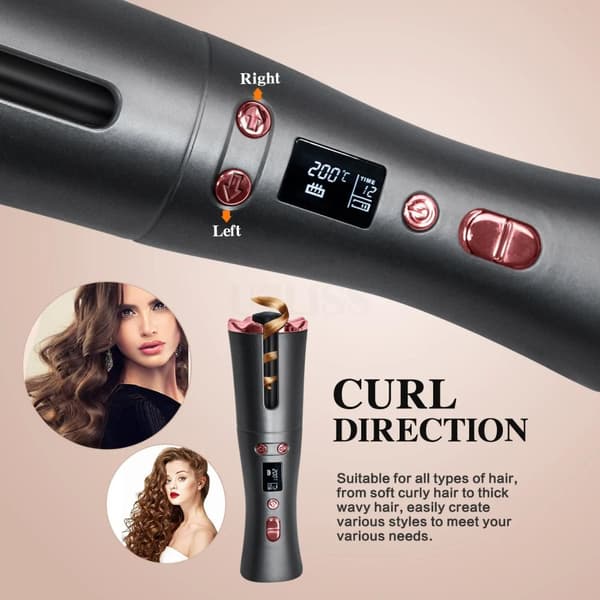 Automatisk Hårkrullare Hair Curler  Locktång uppladdningsbar