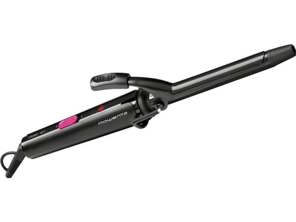 Rowenta CF2133F0, Locktång, Varm, Scrollbar, Rak, cylinderformad, 180 ° C, Svart, Rosa