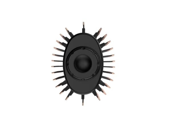 GA.MA Keration 3D, Hot air brush, Warm, Black, Gold, Hanging loop, 1100 W, 220 - 240 V