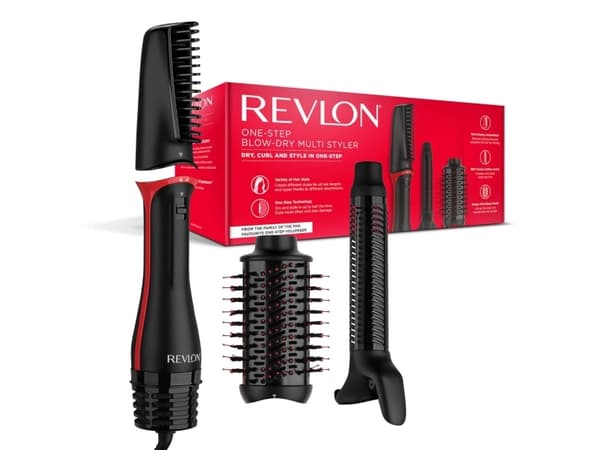 Revlon RVDR5333E, Multistyler, Varm, Knappar, Alla hår, 90 ° C, Svart, Röd