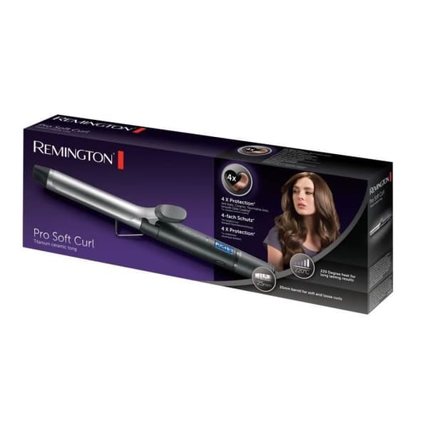 Pro Soft Curl Remington CI6525 curler - 25mm: mjuka lockar - Keramik, Jonisk Turmalin, Antistatisk, 10 inställningar 130-220°