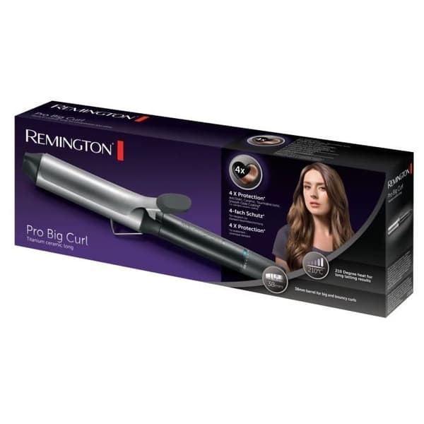 Remington CI5538 locktång, Pro Big Curl antistatisk locktång, keramik, jonisk turmalin, lätt glid, naturliga lockar