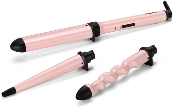 Curling Tongs Babyliss Curl and Wave Trio Ceramic Pink musta, Vaaleanpunainen