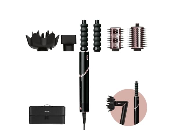 Shark FlexStyle, Multistyler, Varm, Knapper, Rett tønneformet, Sort, 2,5 m Sort