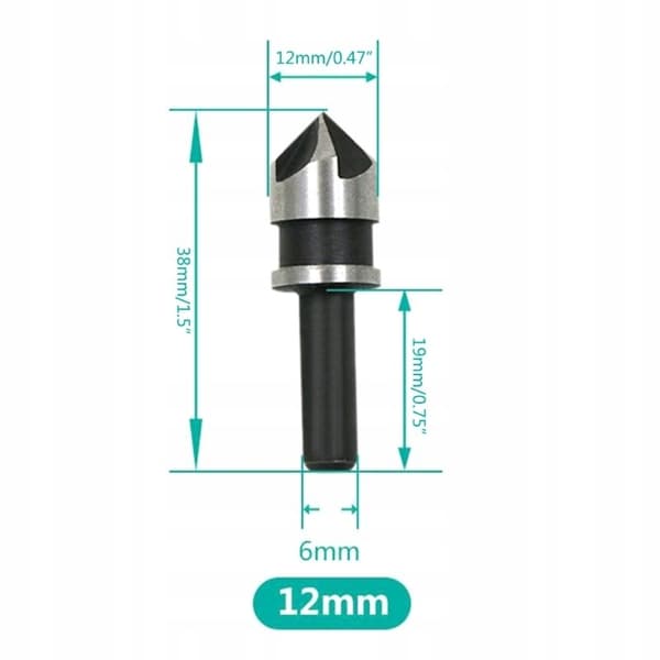 Rosfix-upottimet/viisteet 12, 16, 19 mm 3 kpl.