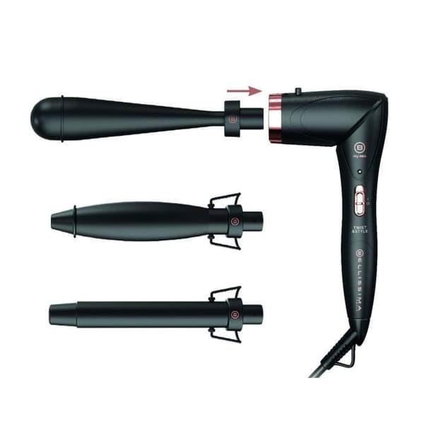 Styler - BELLISSIMA - Twist &amp; Styl Kit - Noir - Temperatur 190°C - Rotation för styling