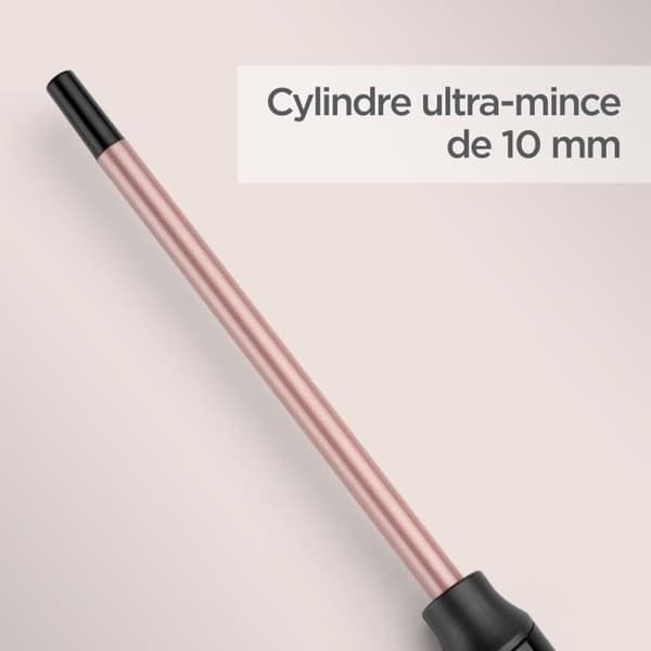 BABYLISS C449E manuell curler - Diameter 10 mm - Ultrasnabb uppvärmning - Värmebeständig matta och handske