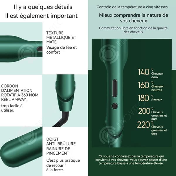 INN 5 Speed Curling Iron Corn Splint Fluffigt hårrötter Multifunktionell hårklämma Strykbräda öron