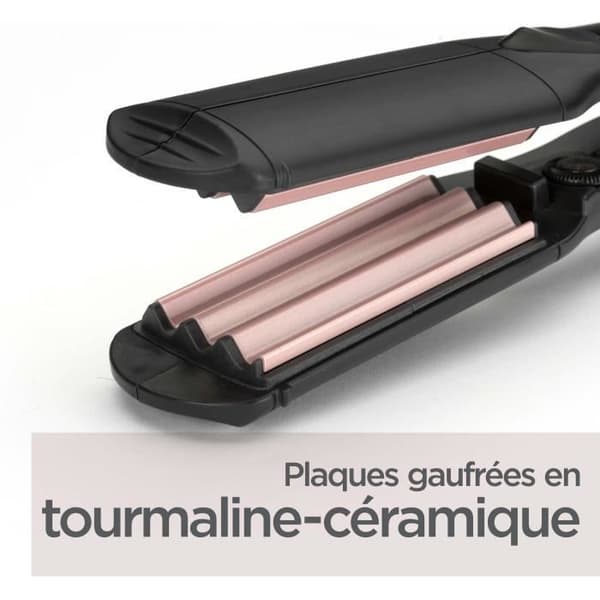 Präglingsjärn - BABYLISS 2165CE - 35 mm breda plåtar - 10 temperaturer - Värmebeständiga spetsar
