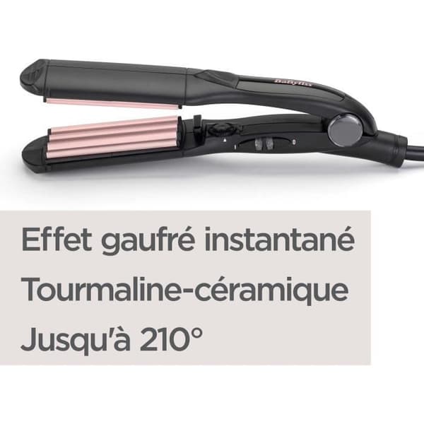 Präglingsjärn - BABYLISS 2165CE - 35 mm breda plåtar - 10 temperaturer - Värmebeständiga spetsar