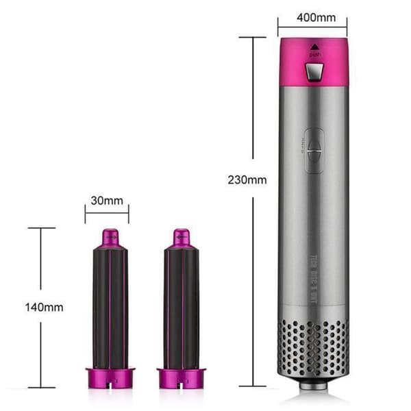 Varmluftskam - TD® - 5 i 1 - Hårtork - Automatisk locktång - Blandat