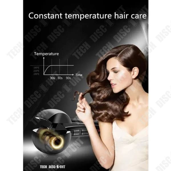 TD Curling Iron Hårplattång Ångcurling Curling Automatisk volym Elektrisk uppvärmning Utjämning Keramiska stylingverktyg