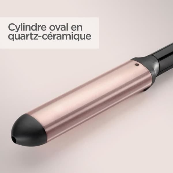 Locktång - BABYLISS - C457E - Oval - 6 temperaturer - 210°C - Rosa och svart