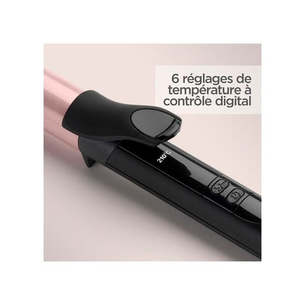BaByliss C451E locktång - 25 mm, 6 temperaturer upp till 210°C, kvarts-keramisk beläggning, automatisk avstängning