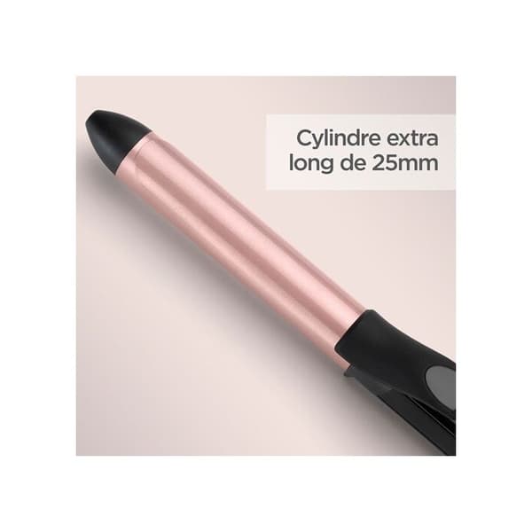BaByliss C451E locktång - 25 mm, 6 temperaturer upp till 210°C, kvarts-keramisk beläggning, automatisk avstängning