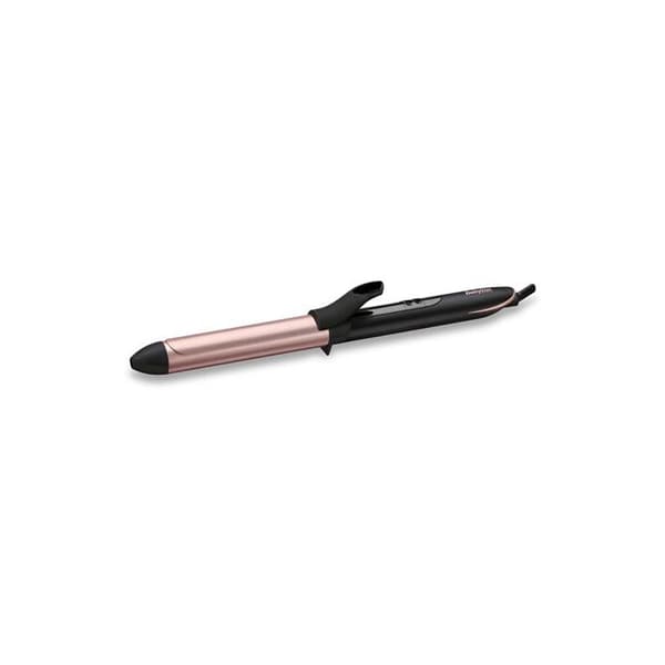 BaByliss C451E locktång - 25 mm, 6 temperaturer upp till 210°C, kvarts-keramisk beläggning, automatisk avstängning Svart, Pink gold