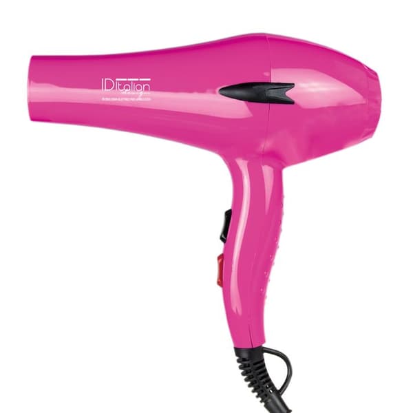 Professionell hårtork GTI 2000 W med 2 hastigheter och 3 temperaturjusteringar rosa - ITALIENSK DESIGN