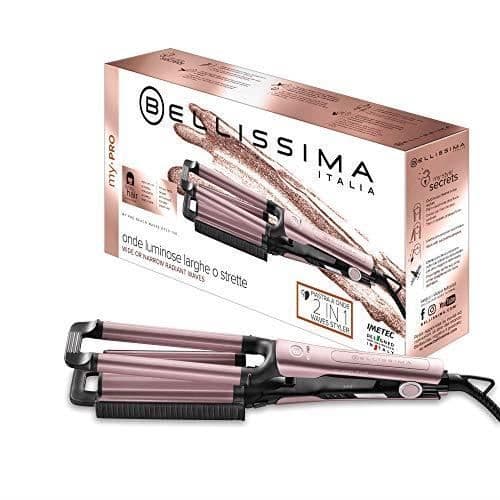 Imetec Bellissima Beach Waves GT20 100 plattan för att göra Belén-vågor, breda och smala vågor naturlig effekt 1161 Svart, Rosa