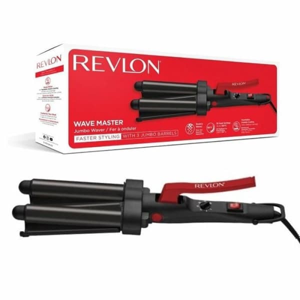 REVLON WAVE MASTER Locktång med turmalinyta Svart, Röd