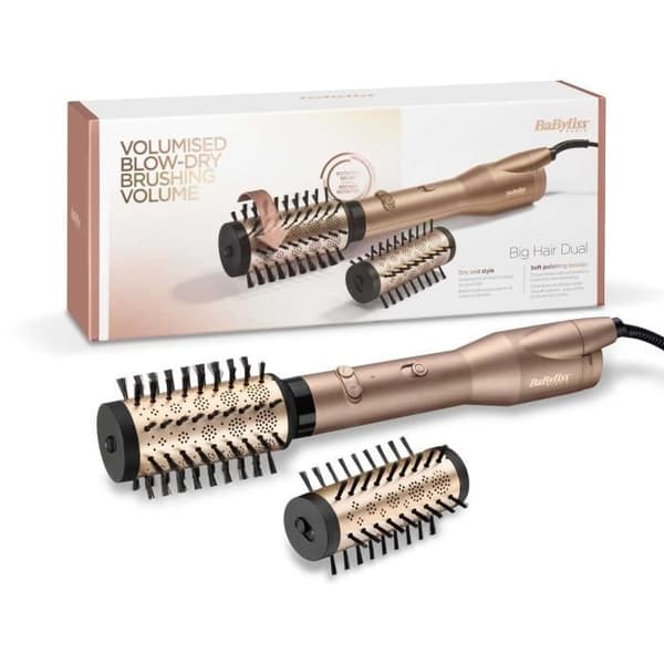BaByliss AS952E Big Hair Dual Brush - For volumen, styling og glans