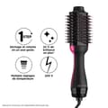 Miniatyrbild 3 av 6: REVLON RVDR5222E 2-i-1 Perfectionist Volumizing Dry Brush - Pro Collection - Svart/Rosa