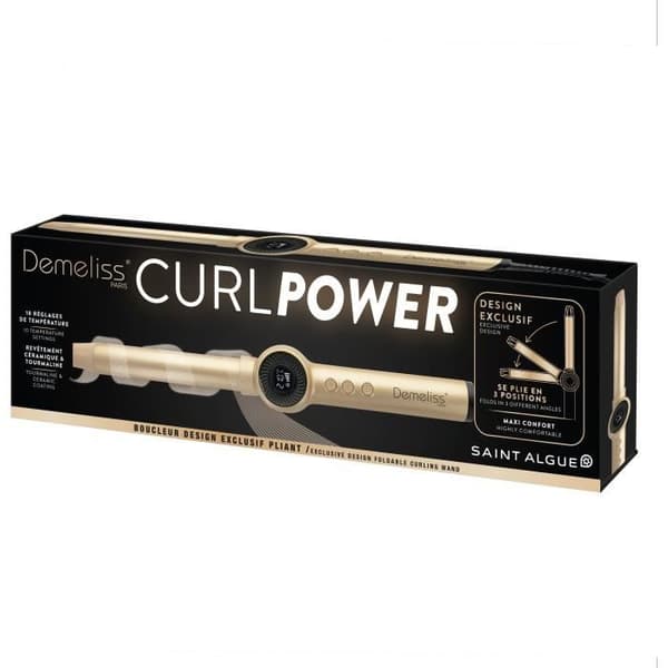 SAINT ALGUE Demeliss CURL POWER locktång - 180° fällbar locktång - 10 temperaturer - Digital display