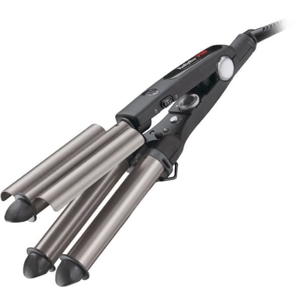 Babyliss Pro, trippelgrenat vågigt järn, Ref BAB2269TTE 140 ° -220 °, Wave-funktion, Titanium-Tourmaline 19mm, 22mm