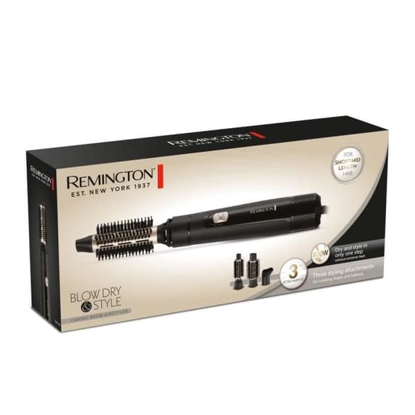 REMINGTON AS7300 Blow D&S Fönborste - 800 W - 2 hastigheter - 2 temperaturer - 3 tillbehör