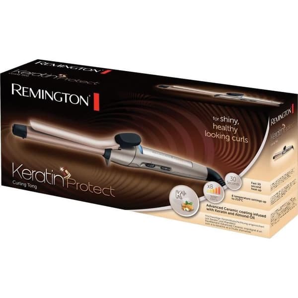 Locktång - REMINGTON - CI5318 Keratin Protect - 210°C - Snabb uppvärmning - 8 temperaturer - Grå