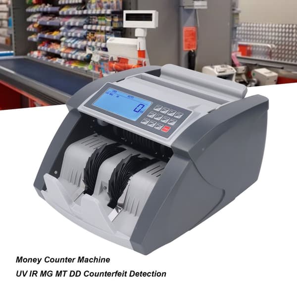 Pengaräknemaskin, UV- och MG-detektion, LCD-display,EU