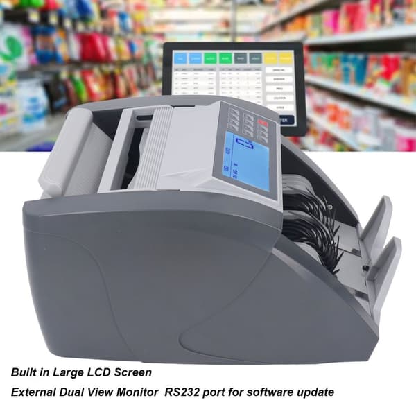 Pengaräknemaskin, UV- och MG-detektion, LCD-display,EU
