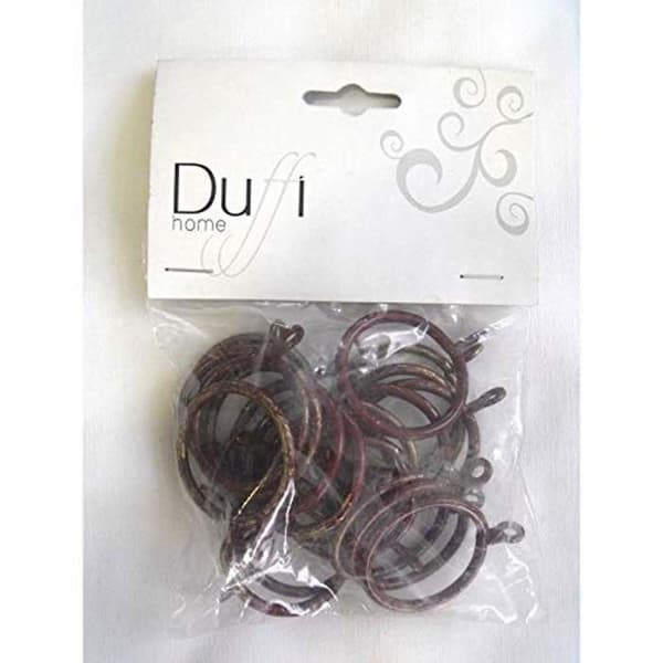 Gardinring - gardinändstycke Duffi home - 0117-08 - Set med 30 stålringar One Size