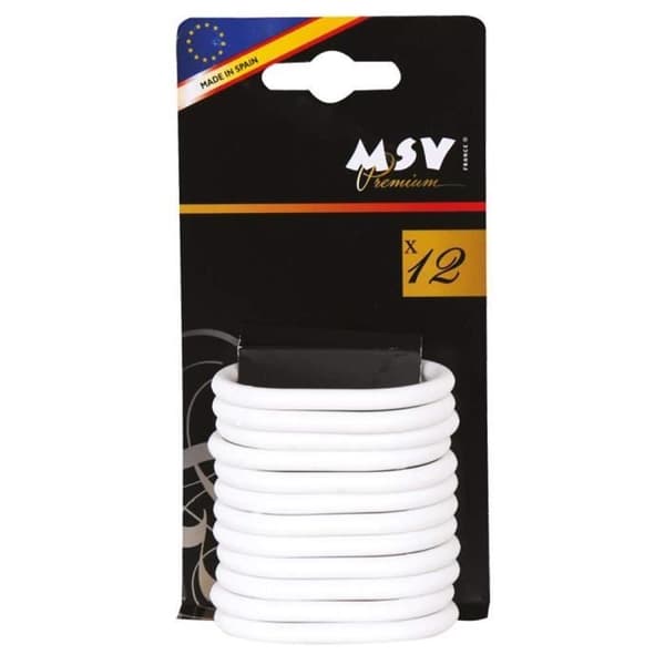 MSV - Set med 12 Duschdraperiringar Vit premium