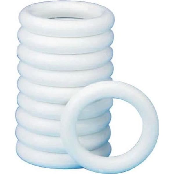 10-pack gardinringar - D: 56 mm - vit