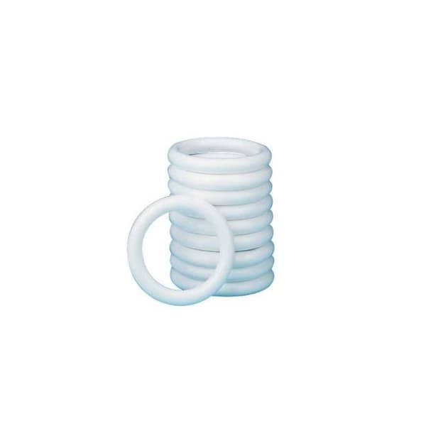Set med 10 ringar - D: 70 mm - vit