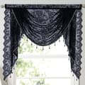 Pikkukuva 2 / 6: Moorle Floral Vintage Curtain Puoliläpinäkyvä pitsiverho helmitupsukoristeella Wave Sheer Curtain sauvataskulla