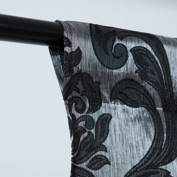 132x75 dubbel vågfrans jacquard dubbellager gardin, kort satänggardin med elegant kort fransdesign