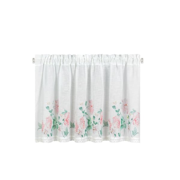 Færdiglavet gardin ASTEJA 150x60 Eurofirany hvid pink
