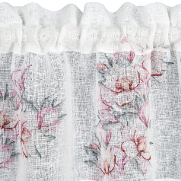 Färdig gardin SUZY 150x30 Eurofirany vit/rosa