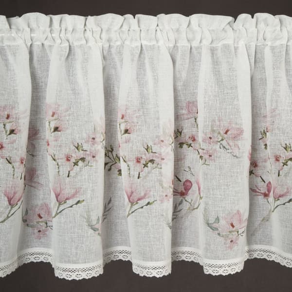 Færdigsyet gardin AMELIA 150x60 Eurofirany hvid/pink