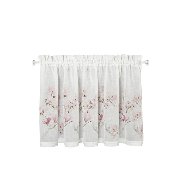 Færdigsyet gardin AMELIA 150x60 Eurofirany hvid/pink