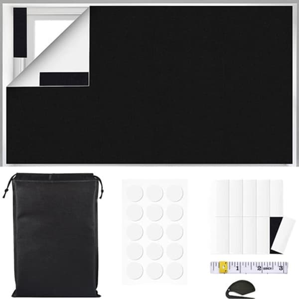DIY Mörkläggningsgardin mörkläggningsrullgardin Klippbar 150x200cm-Silver-svart