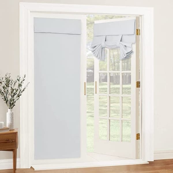Mørklægningsgardin/mørklægningsgardin - bærbar, isolerende, velcro ingen boring - 100% mørklægning Hvid 76×173CM