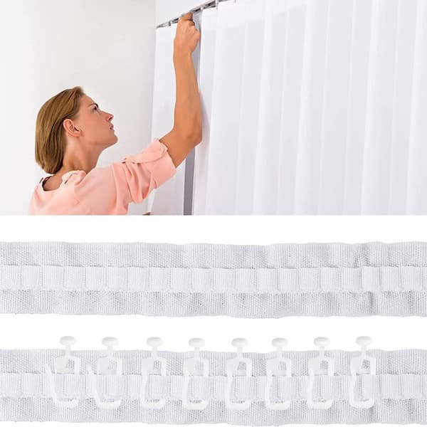 50 stk plastgardinkroge, hvide gardinstænger, glidekroge, længde 25 mm, indvendig skinne, skydekroge, velegnet til døre, vinduer og badeforhæng