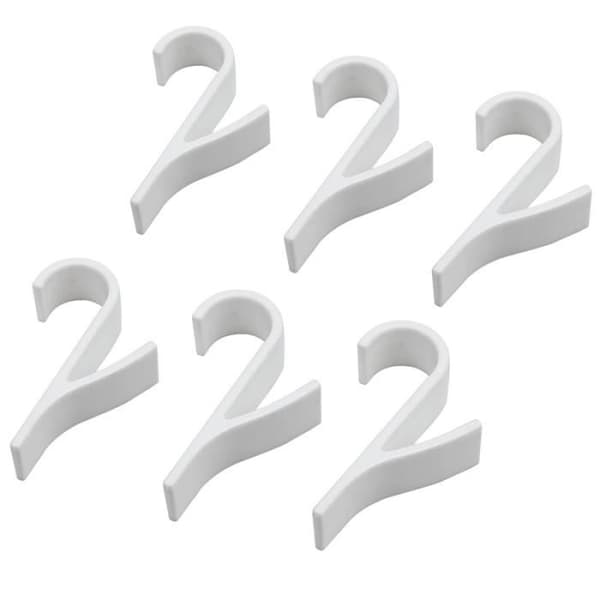 Handdukskrokar - SHOP-STORY - Paket om 6 - Vit - Badrum - Praktiskt