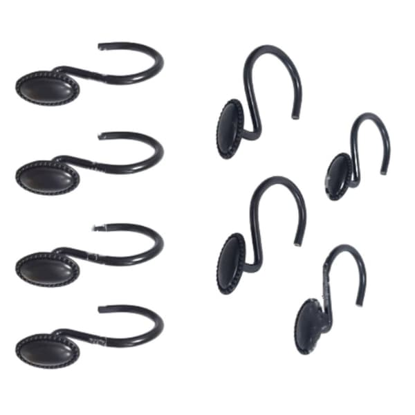 INF Duschdraperikrokar i Zinklegering, 12 pack