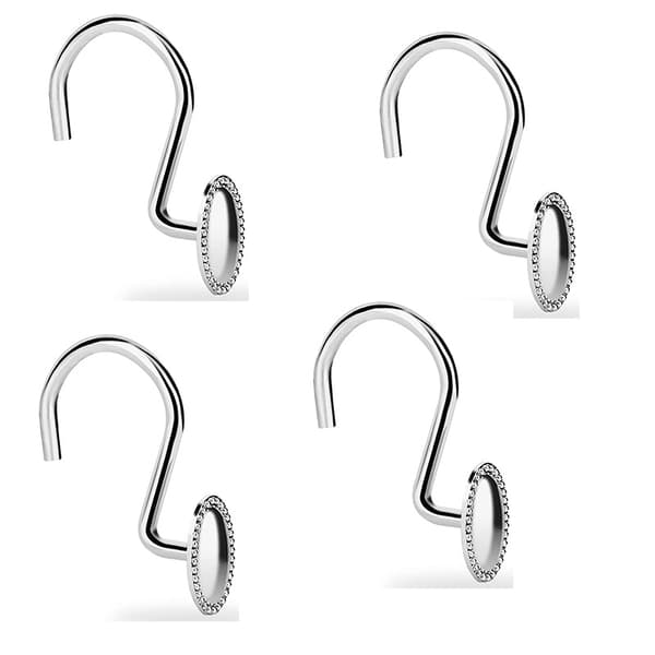 INF Duschdraperikrokar i Zinklegering, 12 pack