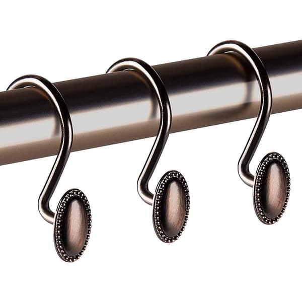 INF Duschdraperikrokar i Zinklegering, 12 pack